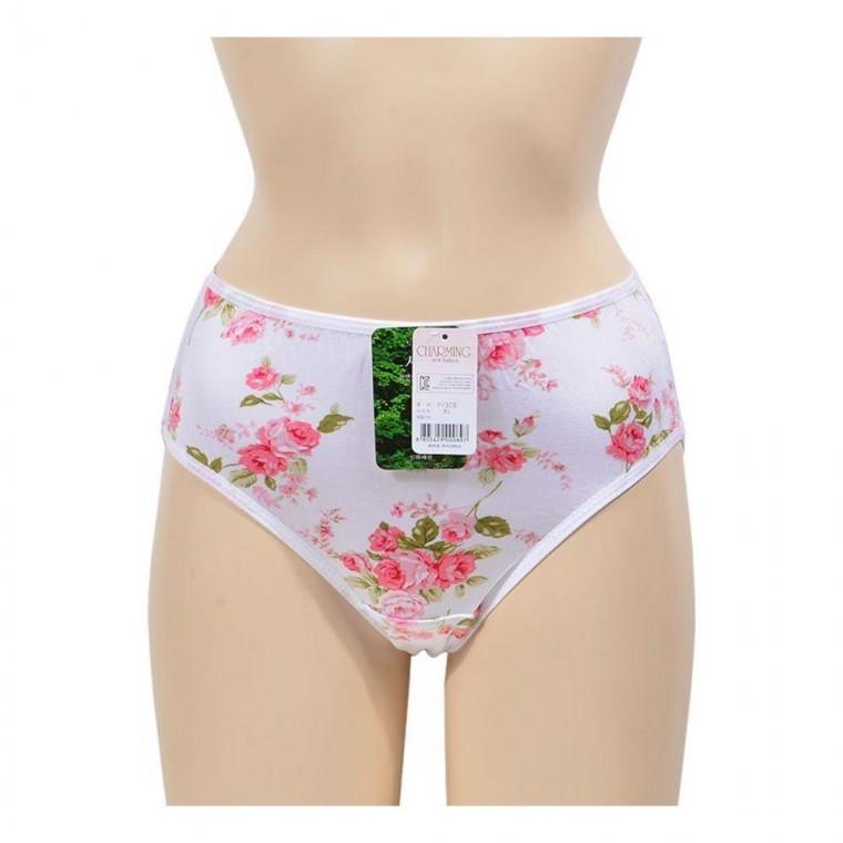 밑위높은 플라워 인견 여자삼각팬티 여성속옷