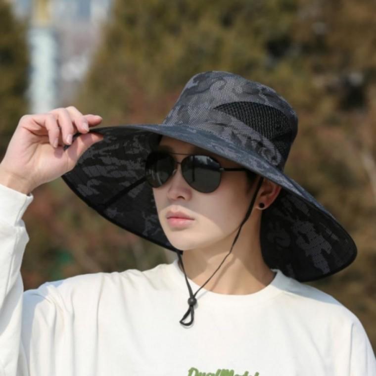 챙넓은 모자 버킷햇 남자 등산 낚시 자외선차단