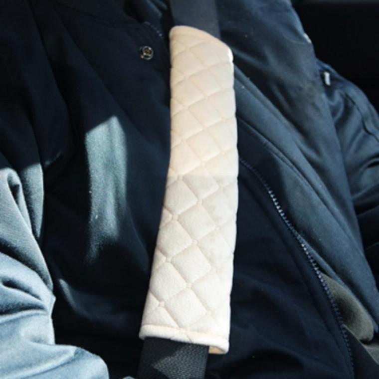 차량용 안전벨트커버 벨벳 안전띠패드 차량악세서리 베이지