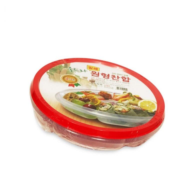 밀폐 찬합 중 5칸 나들이 야외 원형반찬통 반찬통