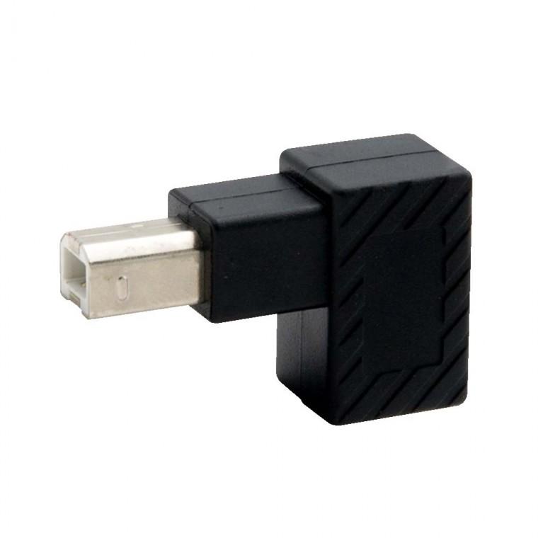 USB 2.0 B타입 연장젠더 하향꺾임 협소 공간 케이블 연결