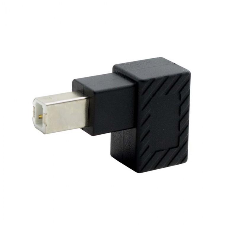 USB 2.0 B타입 연장젠더 우향꺾임 MF 케이블 연결