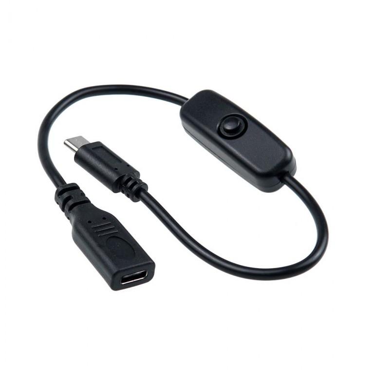 USB C타입 전원 스위치 케이블 20cm 연장 온오프형 LED 네온사인