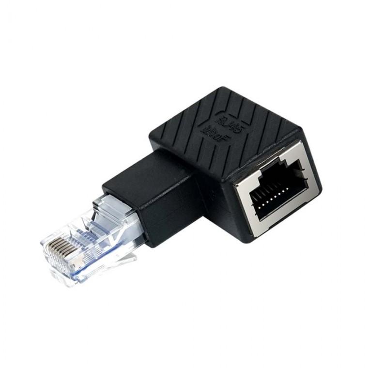 90도 꺾임 RJ45 커플러 네트워크 케이블 연장용 설치 연결