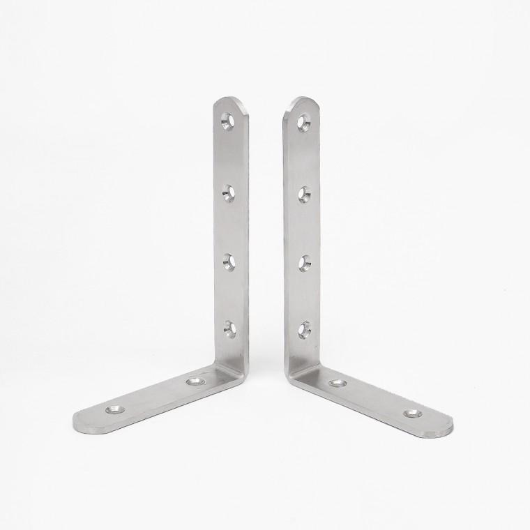 스텐꺽쇠 코너철 2p ㄱ자 선반대 100x150mm
