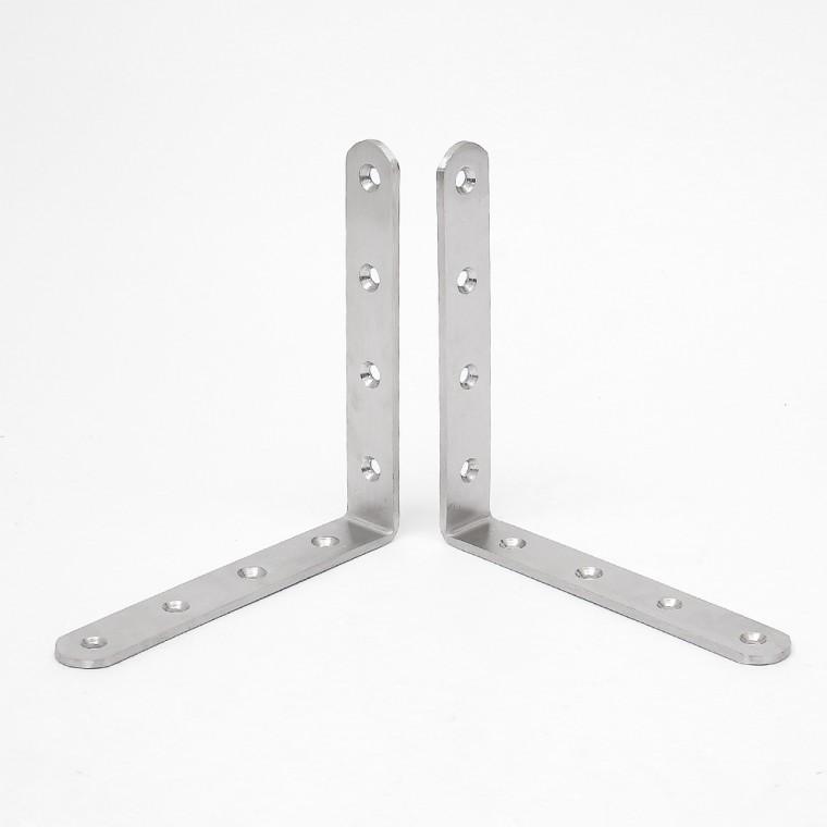 스텐꺽쇠 코너철 2p ㄱ자 선반대 150x150mm