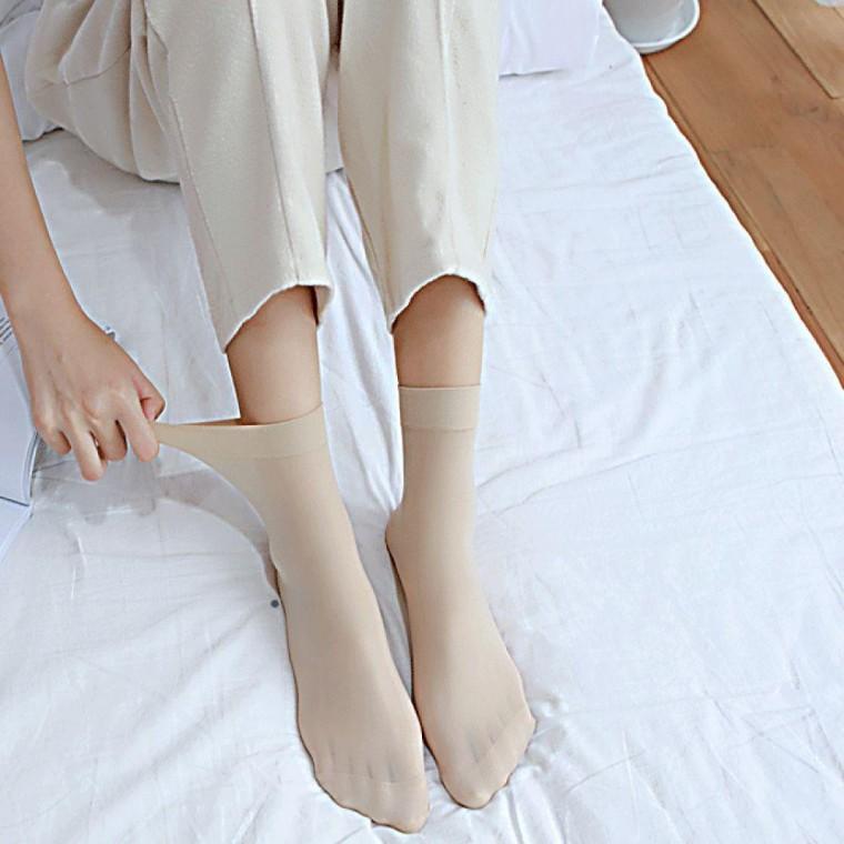 논슬립 발목 스타킹 10족 미끄럼방지 패션 스킨 세미투명 톤 발목 양말 10켤레 스타킹 피부톤 고탄력