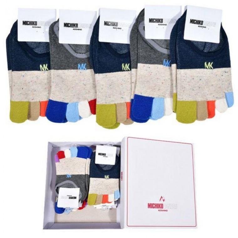 미치코런던 여성 베이직 컬러 배색 숙녀 발가락 덧신