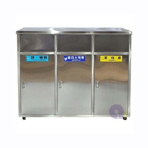 3분류스텐사각휴지통/60L/ABS내통형/사각휴지통/분리수거함/대형휴지통/스텐휴지통