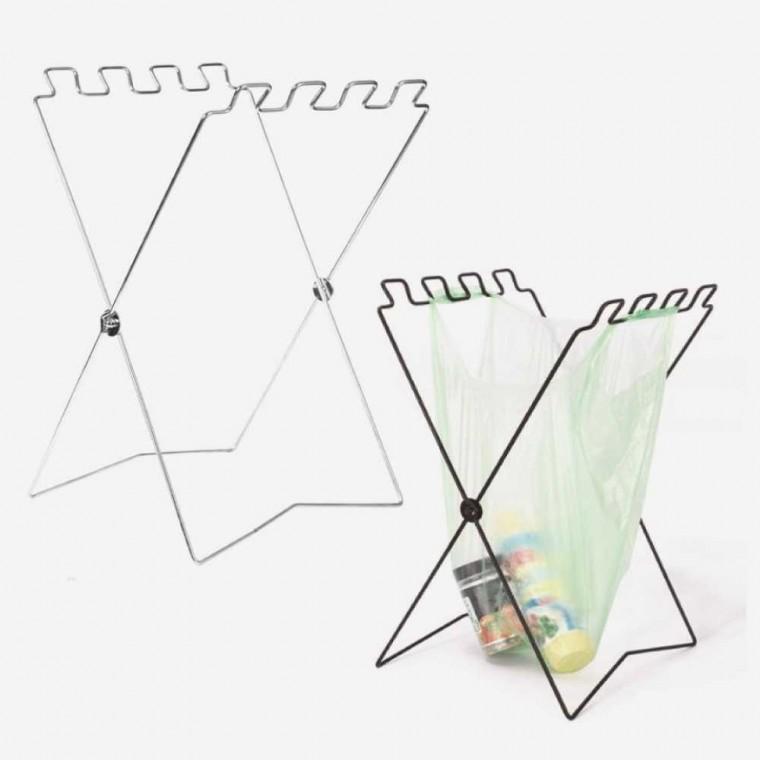 접이식 쓰레기 봉투 랙 실버 쓰레기봉투거치대