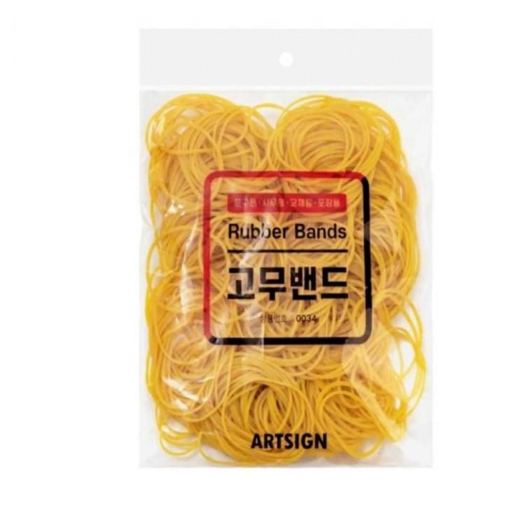 노랑 고무밴드 150g 두꺼운고무줄