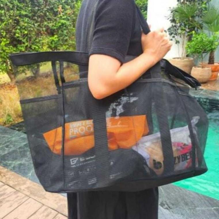 대용량 물빠짐 메쉬 가방 메쉬수영가방