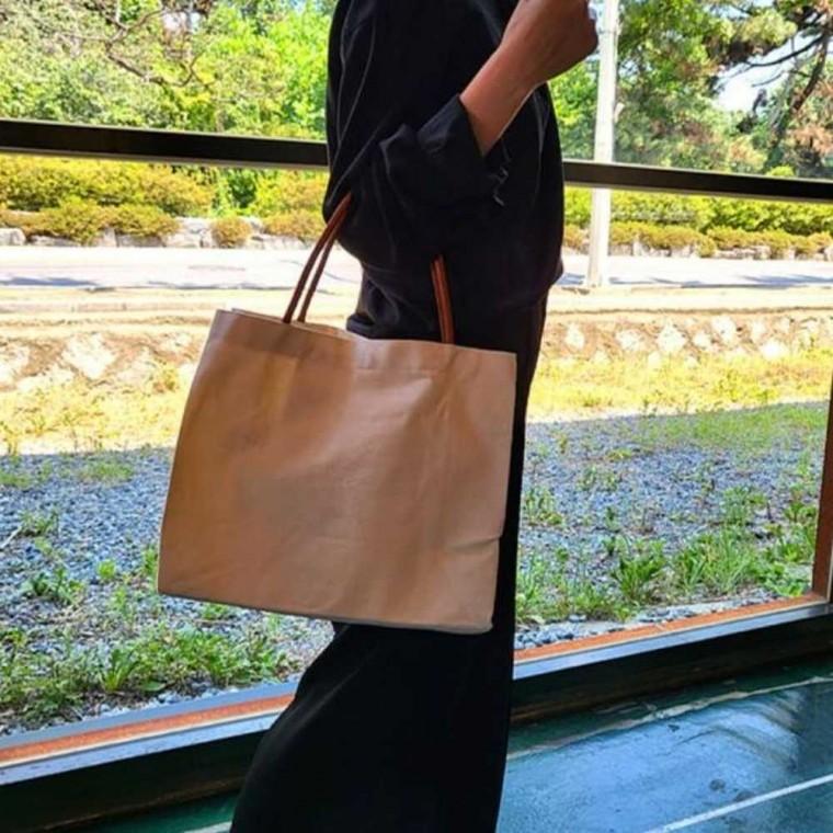 데일리 캔버스 토트백 아이보리 여름가방