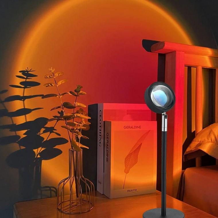 썬라이즈 무드 램프 USB 무지개 태양 선셋 카페 거실