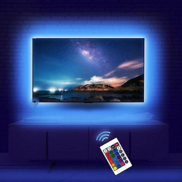 TV 라이트 1미터 R18 LED 컬러 리모컨 USB전원