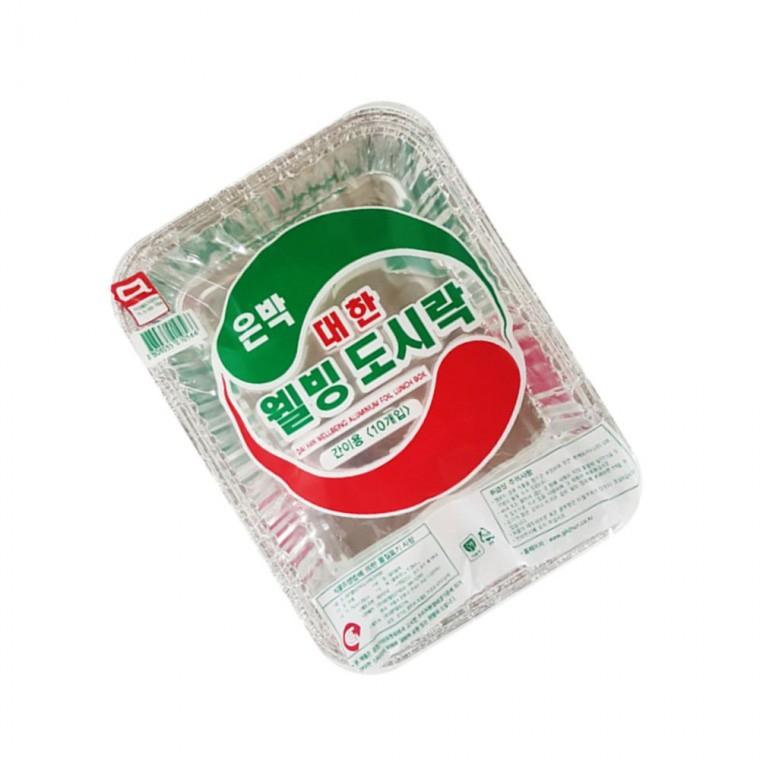 은박 도시락 행사 휴대용 일회용 사각