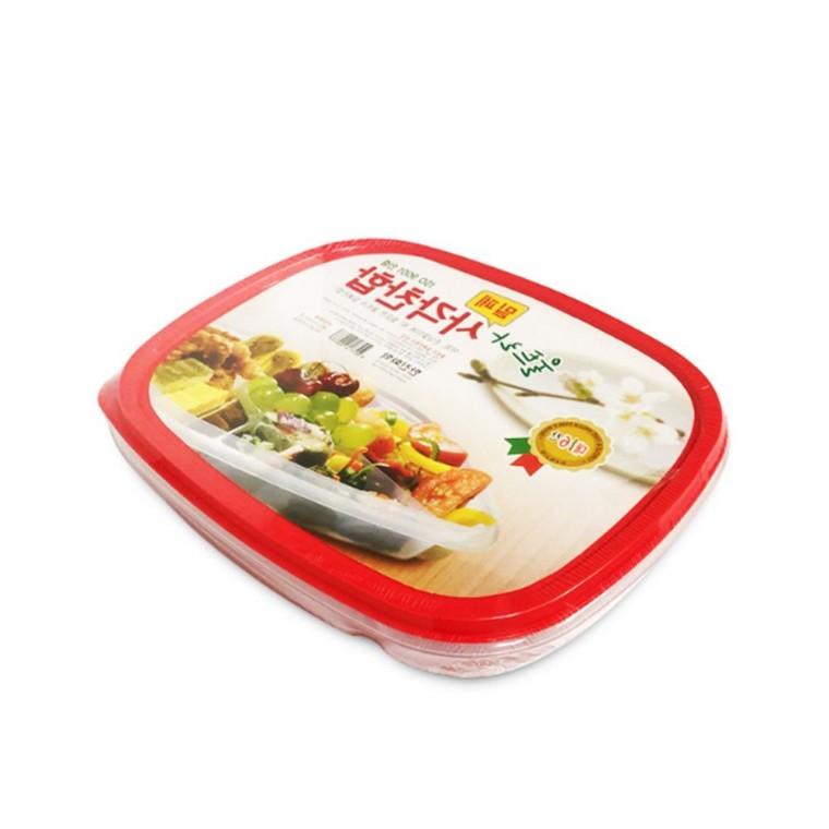 사각 찬합 대 6칸 피크닉 반찬통 용기 투명