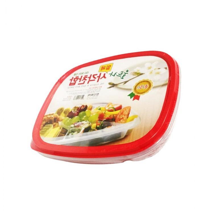 사각 찬합 소 4칸 반찬통 용기 투명 피크닉