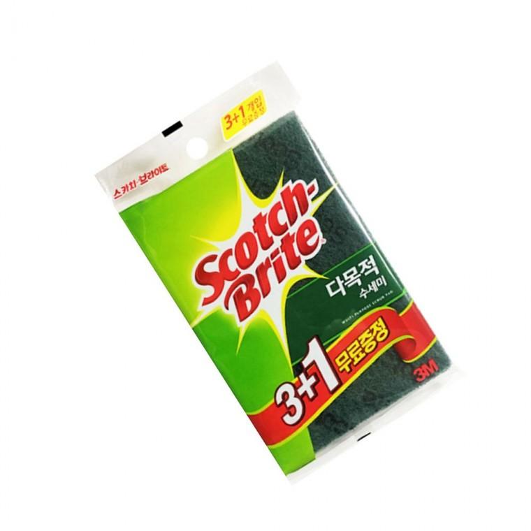 다목적 수세미 4개 싱크대 세척 식기 식당