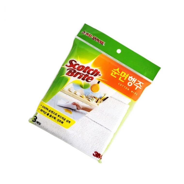 순면 행주 3매 식기 물수건 식탁 면
