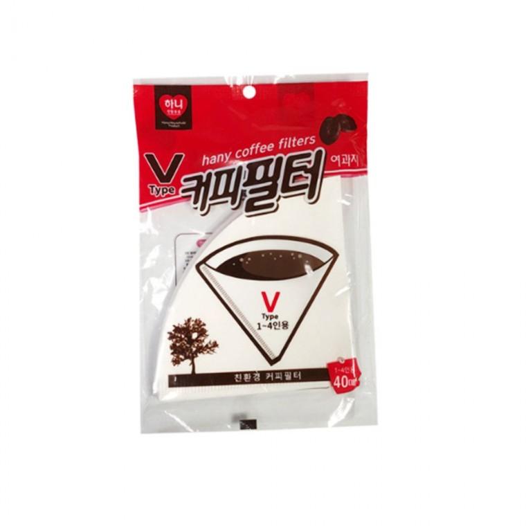 커피 필터 여과지 4인용 일회용 종이 핸드드립