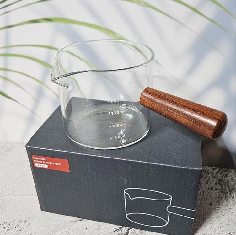 프리미엄 내열 유리컵 핸들 유리잔 비커 저그 200ml