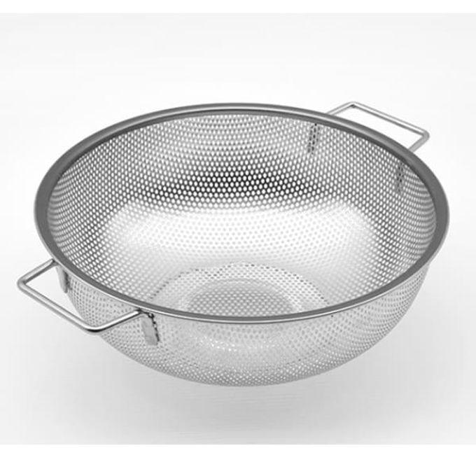 스텐 채반 야채 바구니 손잡이 타공 채망 대 28cm