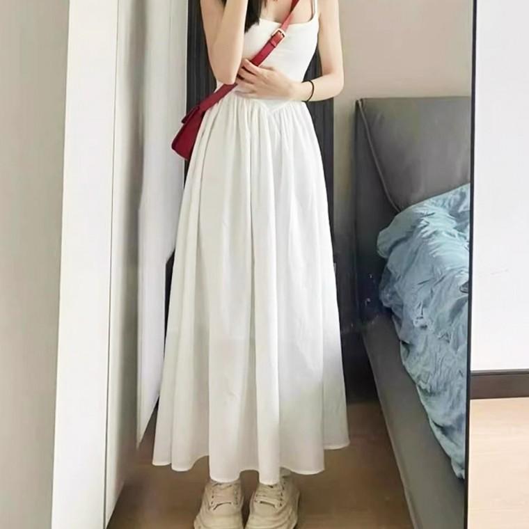 여신룩 레이어드 나시 롱 원피스