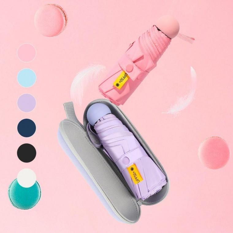 자외선 uv 차단 초경량 휴대용 캡슐 미니 우산 양산 우양산 겸용 양산겸 5단 여름