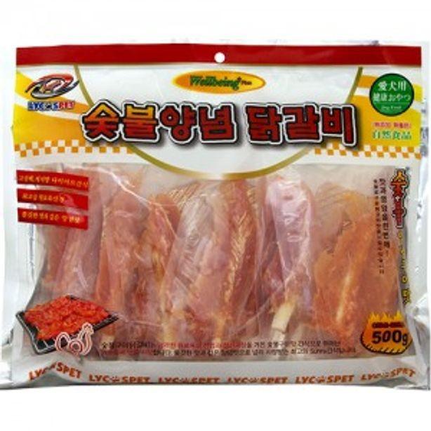 라이코스 숯불양념 우유껌닭갈비 500g 강아지간식