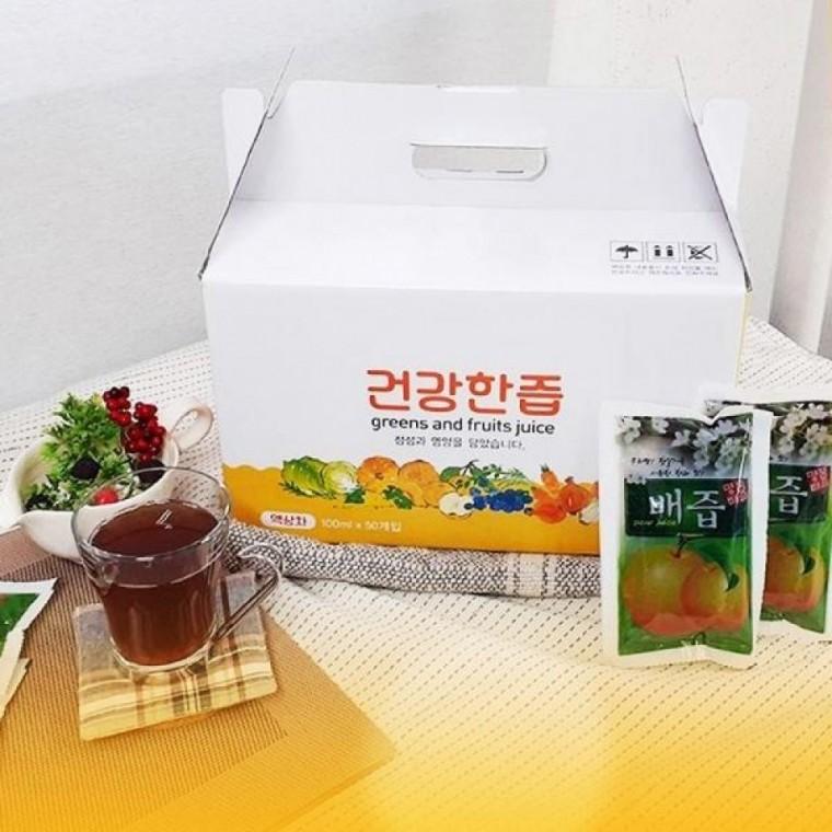 도라지배즙 선물세트 100ml 100개입 100봉 건강한즙 설 추석 명절 선물세트