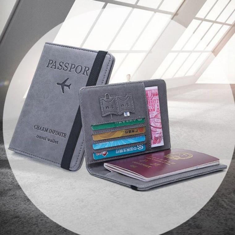 컬러 여권 케이스 RFID 다용도 카드지갑 출입증