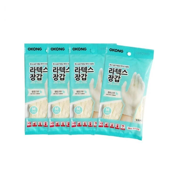 라텍스 장갑 3켤레X4개 요리 쉐프 고무 니트릴