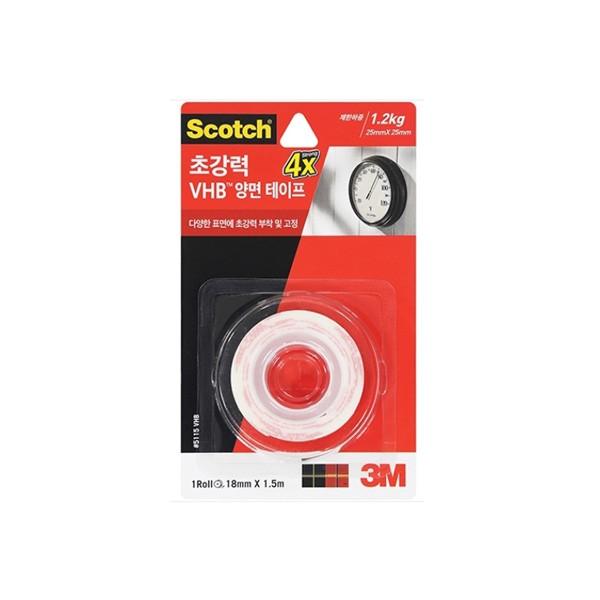 스카치 초강력 VHB 양면테이프 18mm x 1.5m