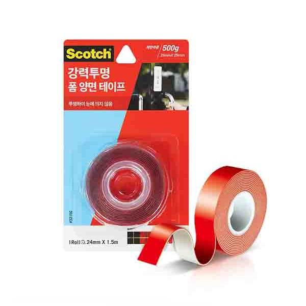 스카치 강력 투명 폼 양면 테이프 3215C 24mm x 1.5m