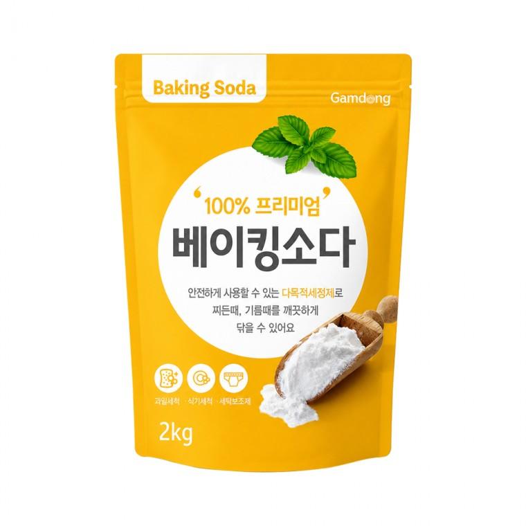 감동 베이킹소다 리필 2kg 야채 과일 세척 다목적 세정제 주방 세제
