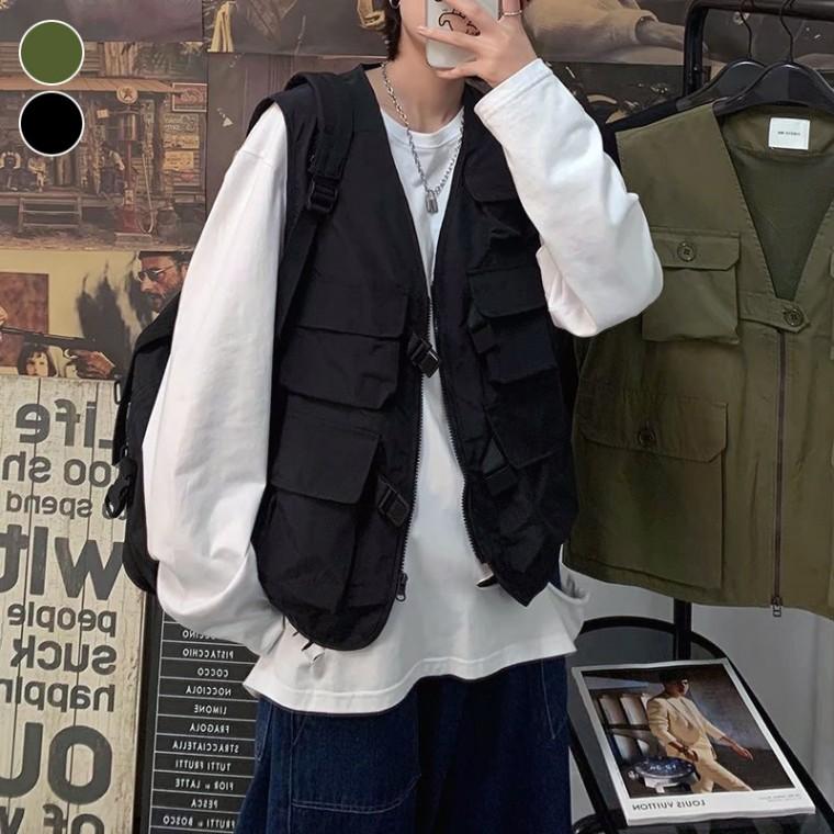 남자조끼 주머니많은 남성베스트 얇은 작업조끼 학생