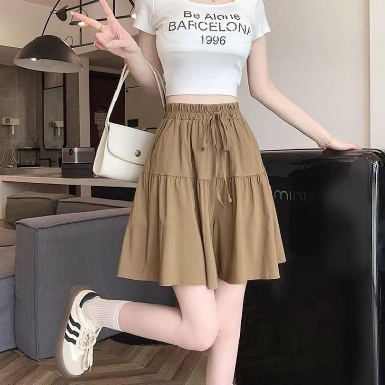 스커트 여자치마 플레어 허리밴딩 하늘하늘 치마바지