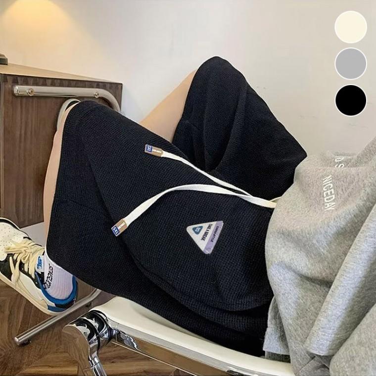 남자반바지 여름 루즈핏 와이드팬츠 5부팬츠 와플