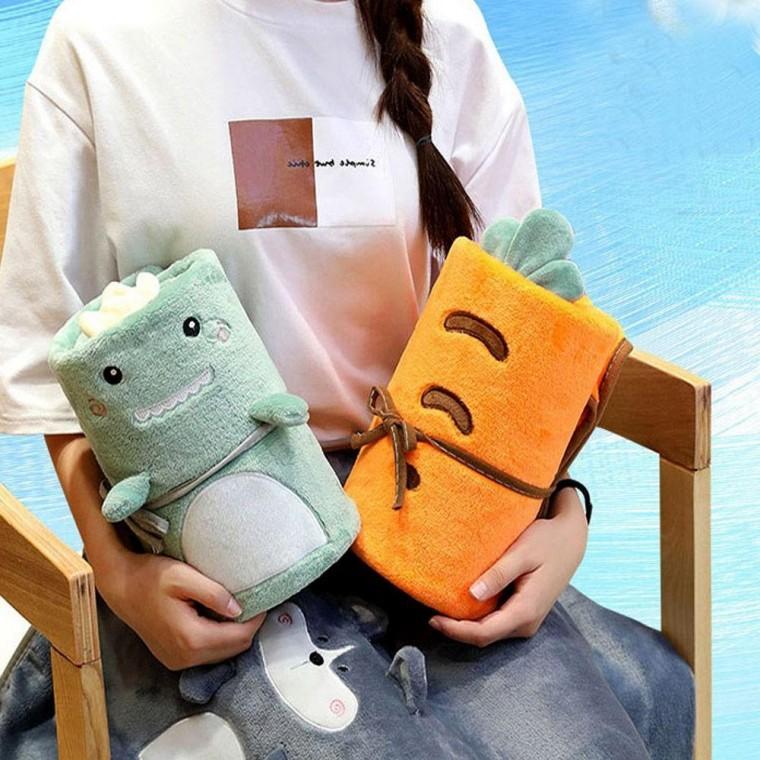 똑딱이 단추담요 무릎 캐릭터 블랑켓 치 어깨 극세사 캐릭터 무릎 항공