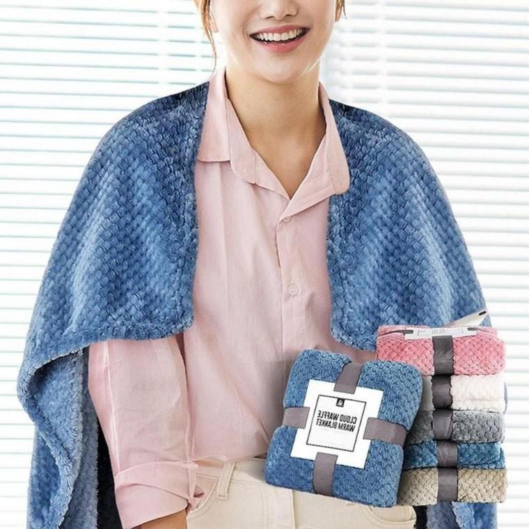 담요 쇼파블랭킷 중 캠핑 입는이불 차박휴대용 블랭킷양털단추두꺼운