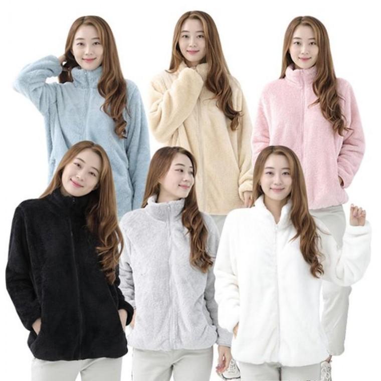 여성 후리스 집업 점퍼 겨울 여자 플리스 빅사이즈 보아털 겨울점퍼 커플