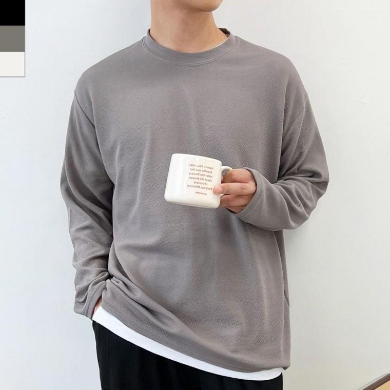남자 남성엠보싱긴팔티 긴팔티 남자긴팔 싱 남성의류 엠보