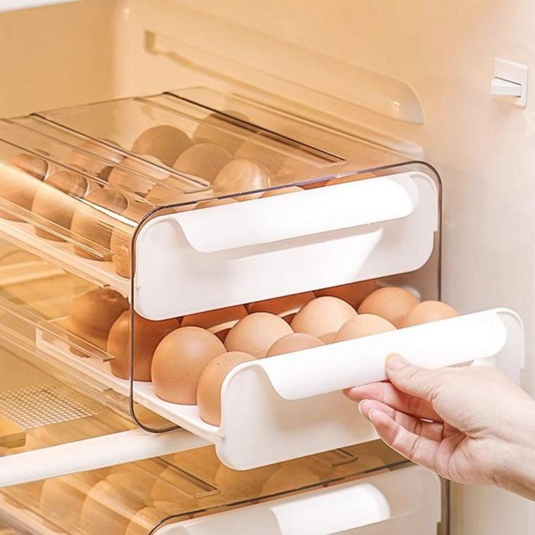 서랍형 냉장고 계란 정리 보관 함 용기 케이스 거치대 트레이 보관함 정리함 계란통