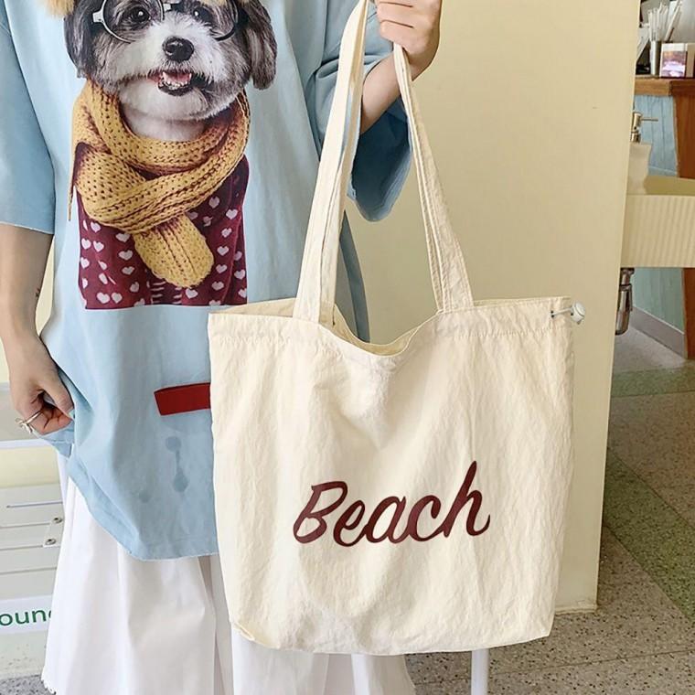 나일론 쇼퍼 가벼운 숄더 백 데일리 가방 아이보리 쇼퍼백 여성 천가방 휘뚜루마뚜루