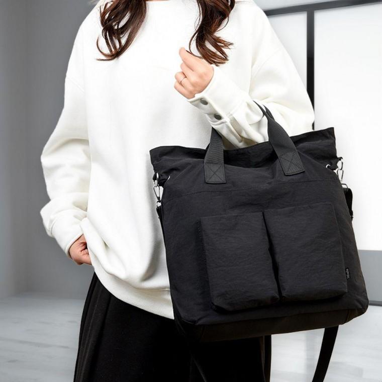 데일리 나일론 가방 여자 보부상 토트 숄더 백 블랙 데일리백 휘뚜루마뚜루 숄더백 여성백