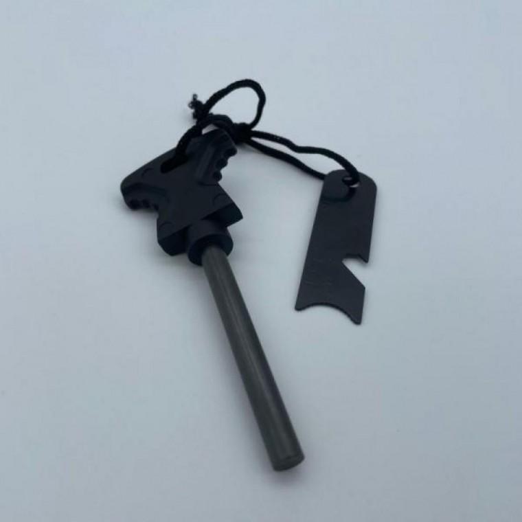 야외활동 블랙 파이어스틱 부싯돌 캠핑