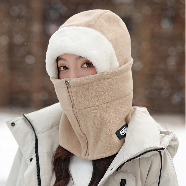 따뜻한 보들퍼 후리스 4in1 지퍼 후드워머