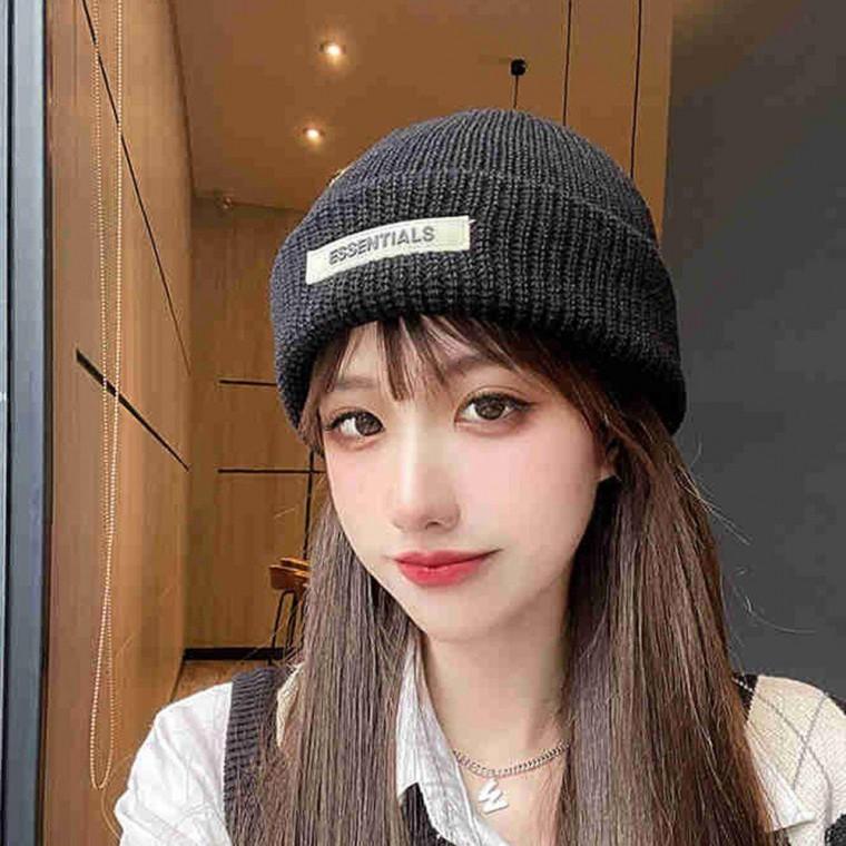 남성 여성 외출 스트릿 패션 레터링 포인트 모자 비니 창없는 챙없는 실내 비니캡