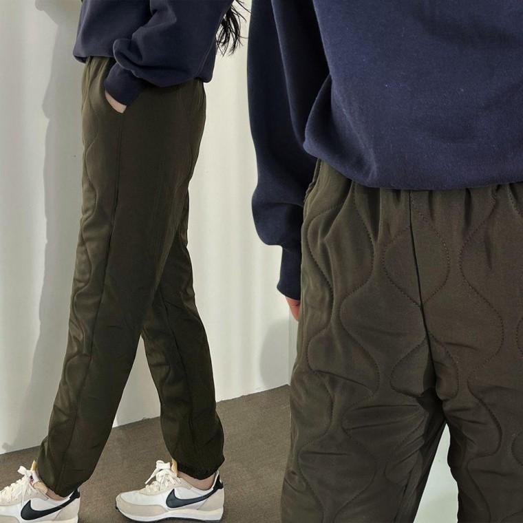여성 겨울 따뜻한 바지 허리 밴딩 착용감 좋은 팬츠 기모 골덴 일자바지 기모와이 드바지